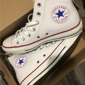 Brand New All leather Converse Mens 5 Women 7